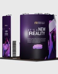 10 × 10 ft Modular U‑Shaped Trade Show Exhibit Kit