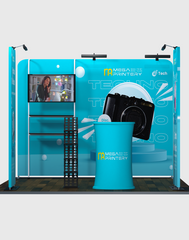 10×10 ft Premium Modular Exhibition Kit – Trade Show Booth with LED Lights