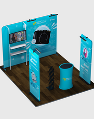 10×10 ft Premium Modular Exhibition Kit – Trade Show Booth with LED Lights