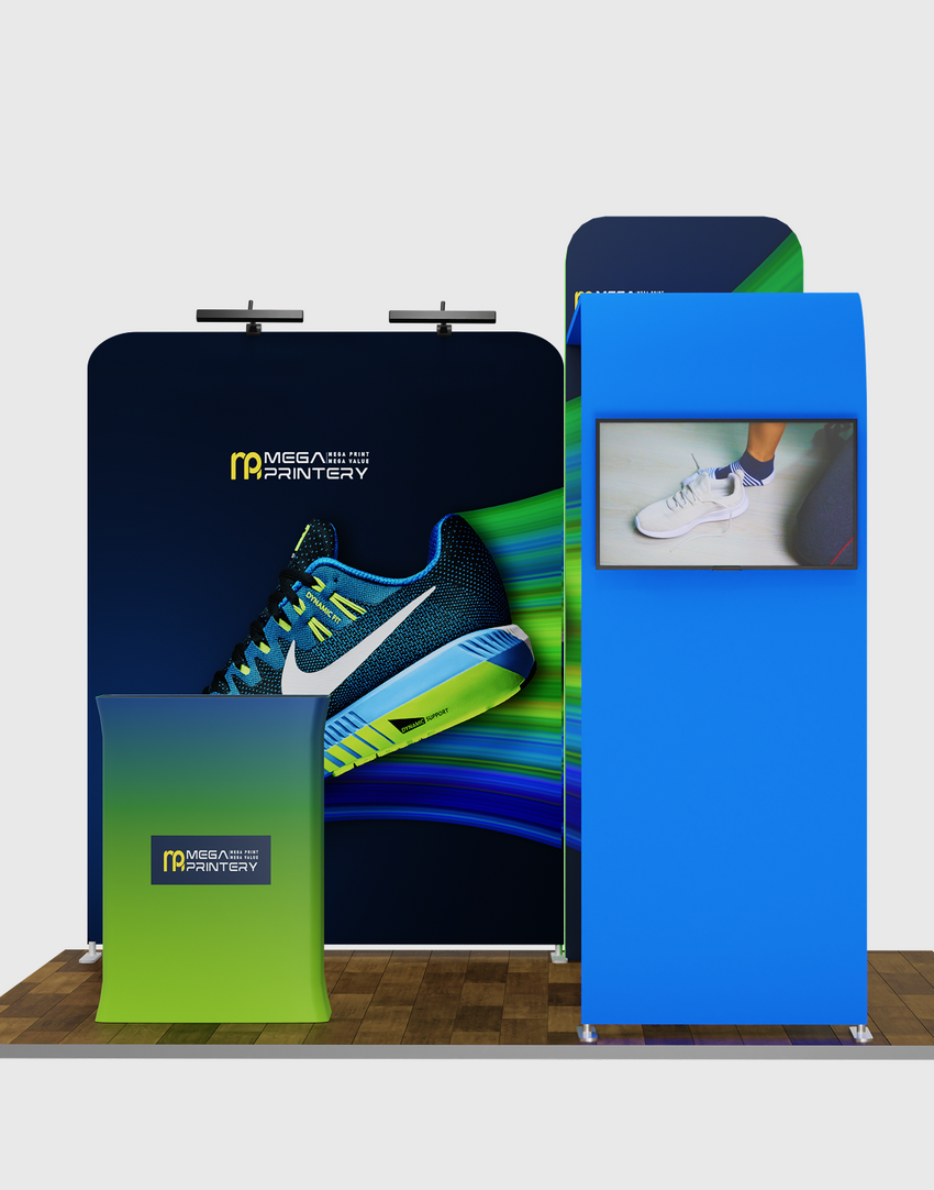 Premium Modular L Arch TV Display Exhibition Kit for 10ft Wide Booths
