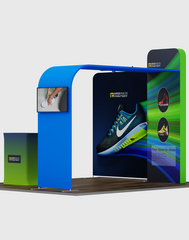 Premium Modular L Arch TV Display Exhibition Kit for 10ft Wide Booths