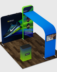 Premium Modular L Arch TV Display Exhibition Kit for 10ft Wide Booths