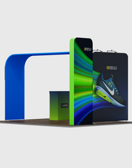 Premium Modular L Arch TV Display Exhibition Kit for 10ft Wide Booths