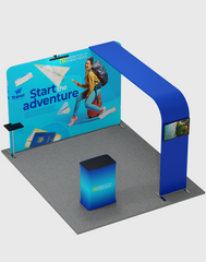 Economy L Arch TV Display Exhibition Kit for 10ft Wide Booths