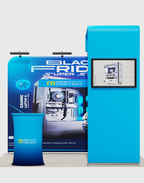 Modular L Arch TV Display Exhibition Kit for 10ft Wide Booths