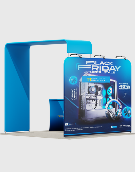 Modular L Arch TV Display Exhibition Kit for 10ft Wide Booths