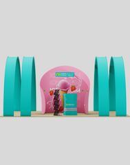20′×10′ Trade Show Meeting Pod – Round Arch - Pro