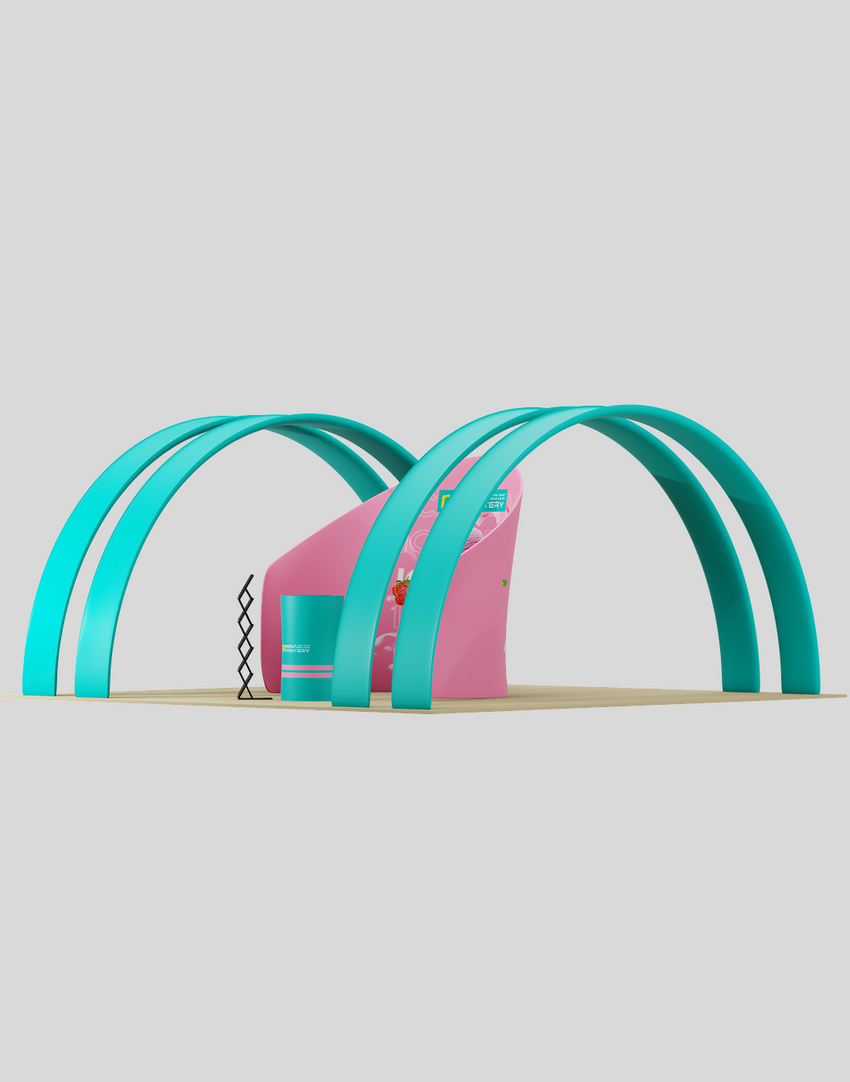 20′×10′ Trade Show Meeting Pod – Round Arch - Pro