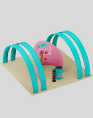 20′×10′ Trade Show Meeting Pod – Round Arch - Pro