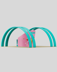 20′×10′ Trade Show Meeting Pod – Round Arch - Pro