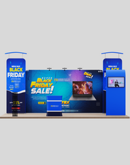 20×10 Trade Show Booth with Arch Backdrop – Pro Series