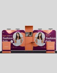 Portable Exhibit Display 10ft x 20ft - Model 16