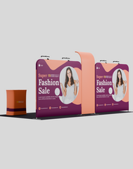 Portable Exhibit Display 10ft x 20ft - Model 16