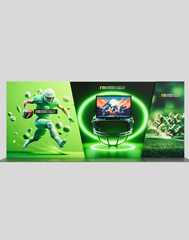 10×20 Trade Show SEG Lightbox Exhibit – Seamless Fabric Panels with Arch or Box Feature