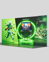 10×20 Trade Show SEG Lightbox Exhibit – Seamless Fabric Panels with Arch or Box Feature
