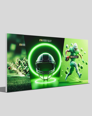 10×20 Trade Show SEG Lightbox Exhibit – Seamless Fabric Panels with Arch or Box Feature