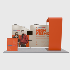 20x10 Straight Backdrop with Arch Exhibition Kit