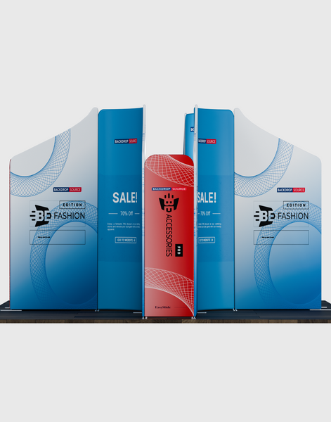 Magnetic Fabric Booth Display - Model 4 (13 x 13ft)