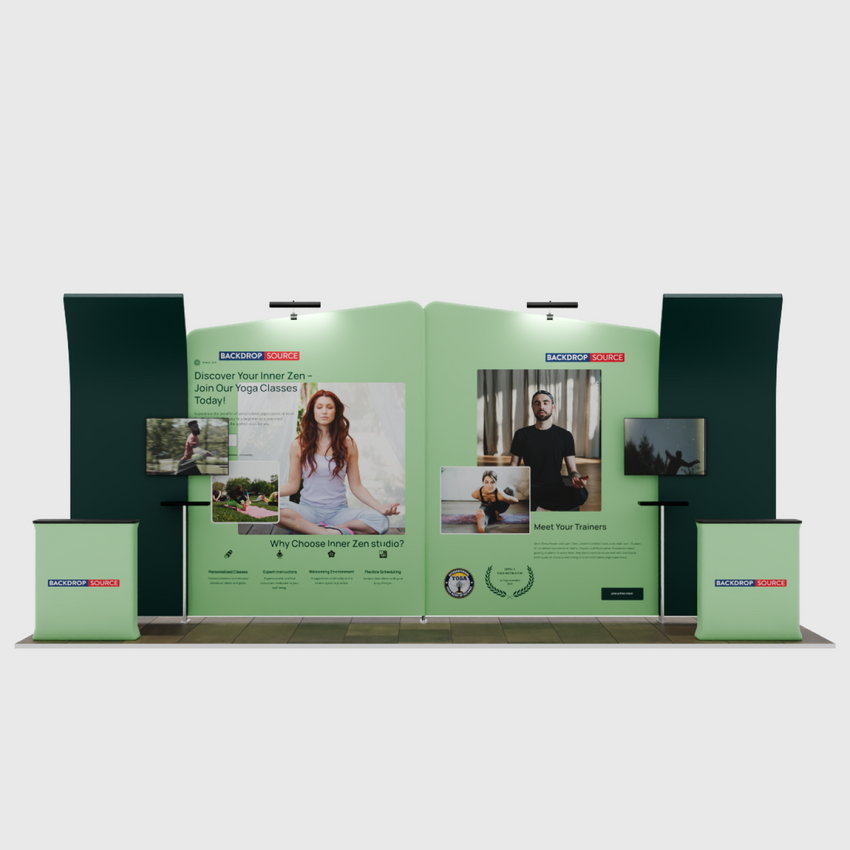 Portable Exhibit Display 20ft x 10ft - Model 3