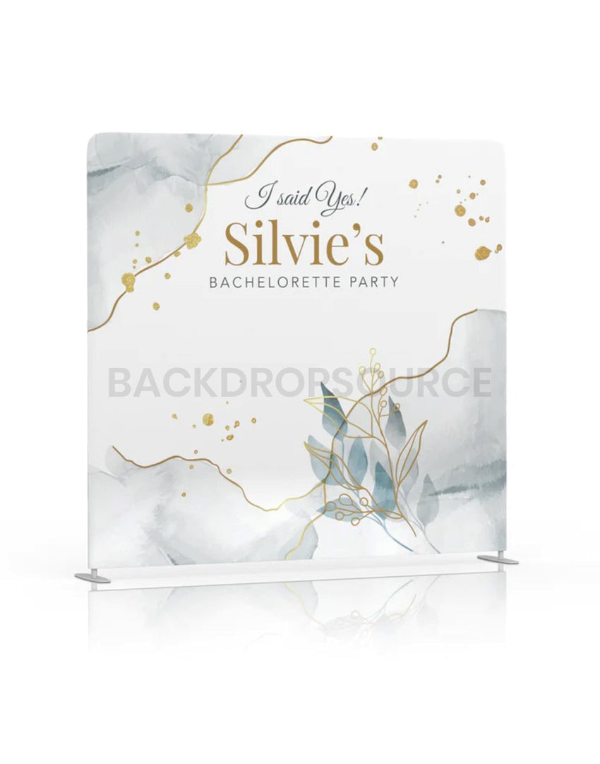 Gilded Watercolor Bachelorette Backdrop