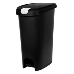 Hefty: 12 Gal Slim Lockable Step On Plastic Trash Can