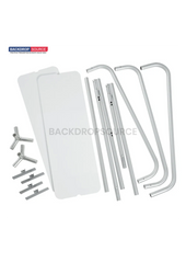 Inclined Display Wall with Shelves