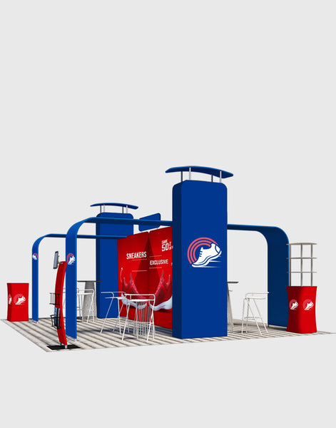 Modular Booth Kits 20ft x 20ft - Model 04 - Backdropsource