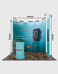 Modular U Shaped Exhibition Kit for 10ft Wide Booths