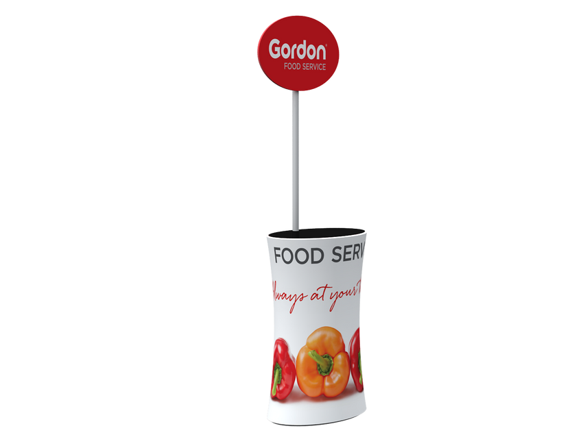 Oval Counter with Header Panel