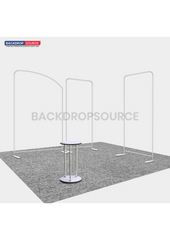 10ft Wide Premium Modular Exhibition Booth Kit with TV Display