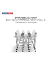 Portable Straight Fabric Pop-Up Wall