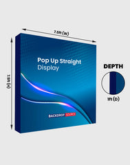 Portable Straight Fabric Pop-Up Wall