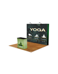 10ft x 10ft Straight Popup Exhibit Pro 3-in-1 Display Kit with Illume Lights - Backdropsource