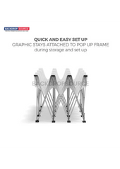 Popup Straight Backwall Kit with Clamping Lights