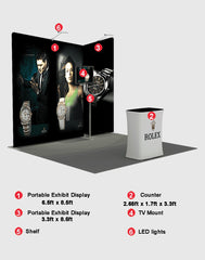 Portable Exhibit Display 10ft - Model 4 - Backdropsource