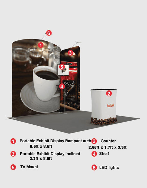 Portable Exhibit Display 10ft - Model 5 - Backdropsource