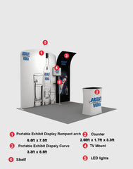 Portable Exhibit Display 10ft - Model 8 - Backdropsource