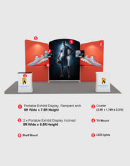 Portable Exhibit Display 20ft - Model 8 - Backdropsource
