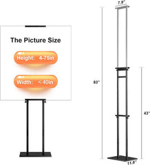 Poster Sign For Display Ajustible Pedestal Stand Up To 75"