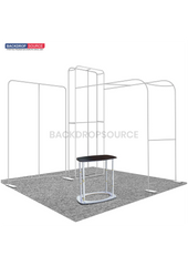 Premium Modular L Arch TV Display Exhibition Kit for 10ft Wide Booths