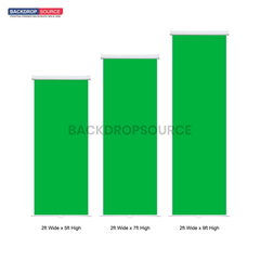 Custom Retractable Wall Hanging Backdrop with Clamps