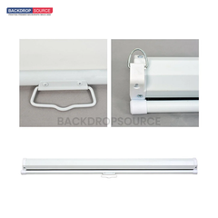 Custom Retractable Wall Hanging Backdrop with Clamps