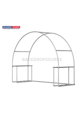 Round Arch Trade Show Booth with Built-In Shelf