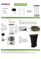 Round Fabric Display Counter (For Podium & Booth Exhibitions)