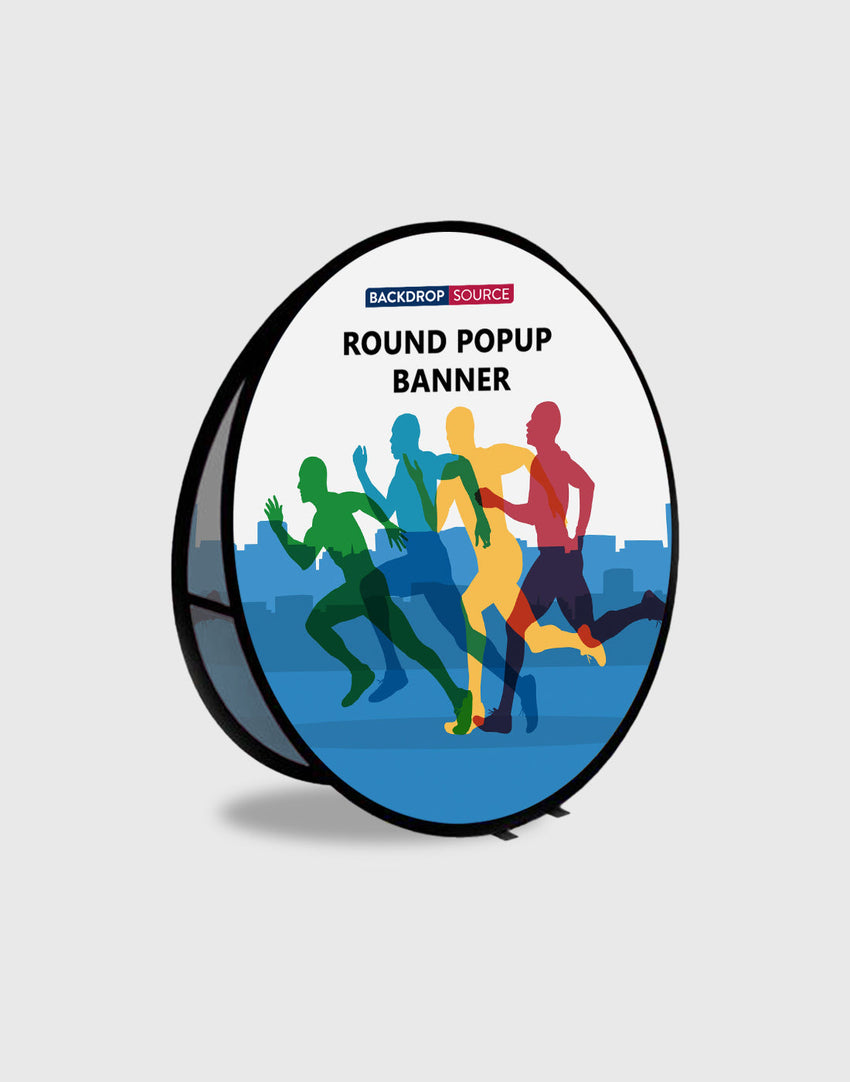 Round Pop Up Banners ( Double Side Printed)