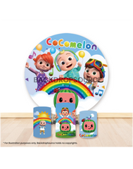 Pre Designed Round Backdrop Kits with Counter for Birthday Parties & Event