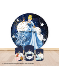 Pre Designed Round Backdrop Kits with Counter for Birthday Parties & Event