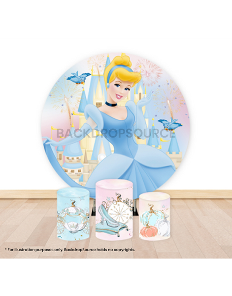 Pre Designed Round Backdrop Kits with Counter for Birthday Parties & Event