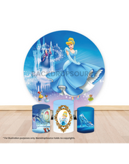 Pre Designed Round Backdrop Kits with Counter for Birthday Parties & Event