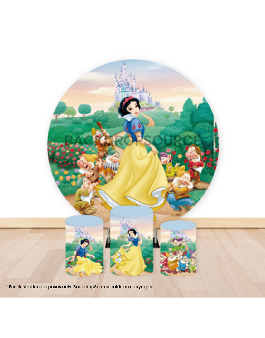 Pre Designed Round Backdrop Kits with Counter for Birthday Parties & Event